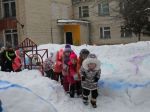 Веселый поезд  для детей команды Снеговиков