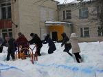 Веселый поезд для родителей команды Снежинка