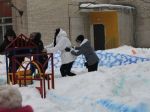 Веселый поезд для родителей команды Снежинка